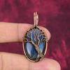 Tree Of Life Labradorite Gemstone Pendant Copper Wire Wrapped Handmade Jewelry