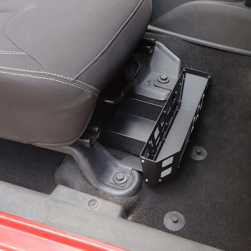 For Jeep Wrangler JK 2007-2017 Car Front Under Seat Storage Box Organizer Container Interior Stowing Tidying Accessories