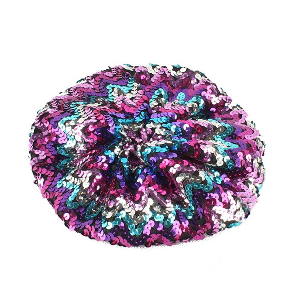 Women Fashion Shimmer Sequin Cap Chic Unique Beret Stage Performance Cap