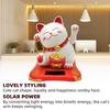 Lucky Fortune Cats Solar Energy Activated Moving Arm Vehicle Desktop Ornament Wealth Symbol Home Decoration