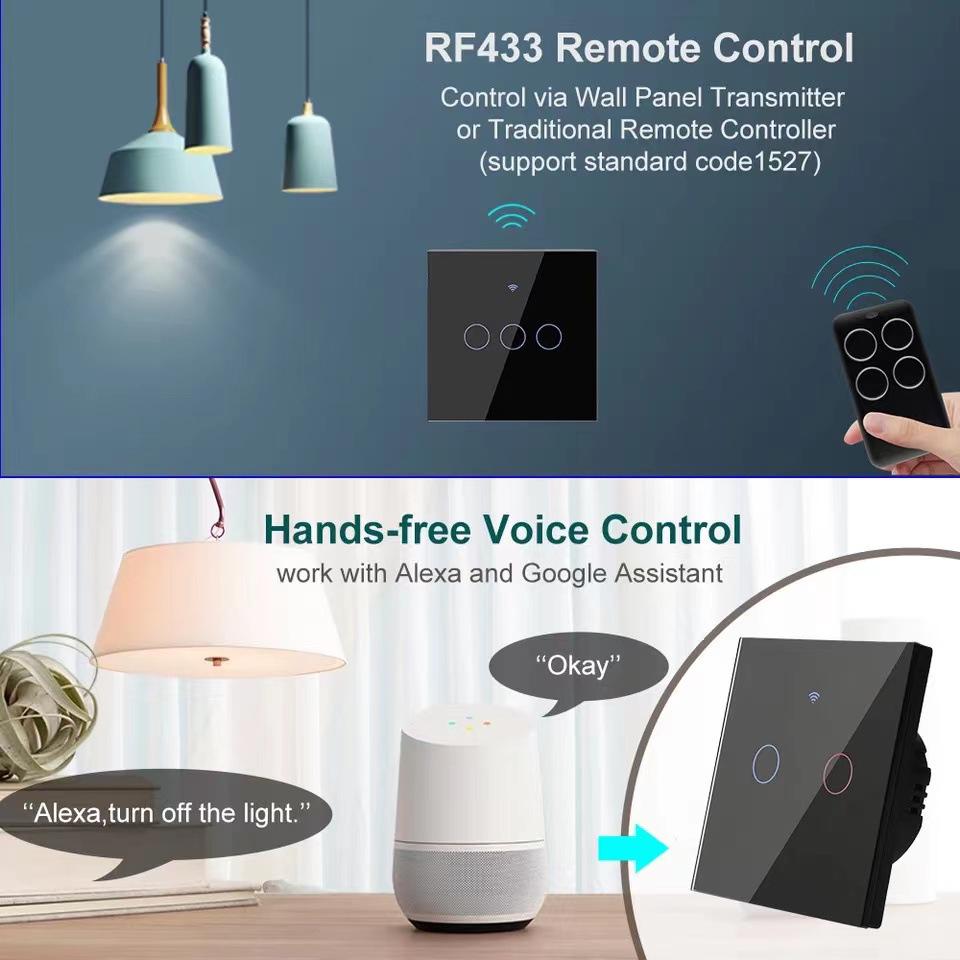 Tuya Smart WiFi Touch Switch with Universal Alexa & Google Voice Control