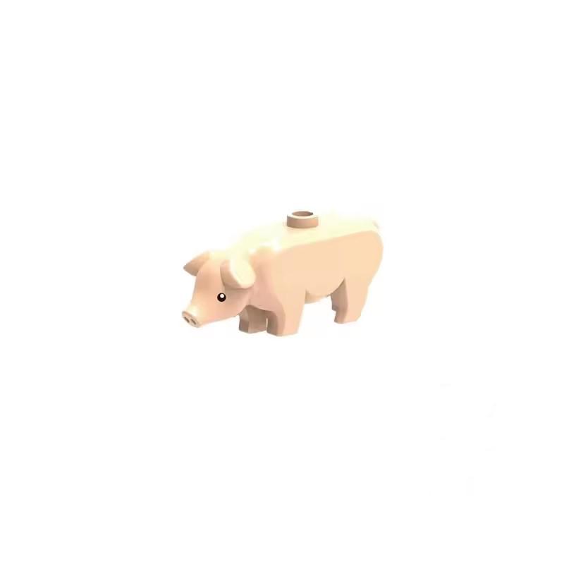 MOC Building Blocks City Farm Animals Small Particles Bricks Accessories Figures DIY Toys GIfts Swan Pig Cat Dog Zoo Duck Goat