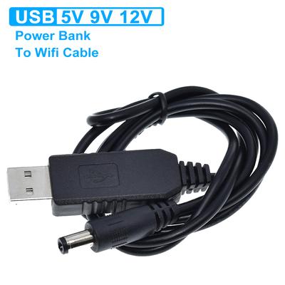 TZT 1/2PCS USB Power Boost Line DC 5V To DC 9V / 12V Step UP Module USB Converter Adapter Router Cable 2.1x5.5mm Plug