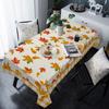 Autumn Thanksgiving Rectangle Tablecloth for Table Decor Reusable Fall Maple Leaves Plaid Kitchen Table Cloth Home Party Decor