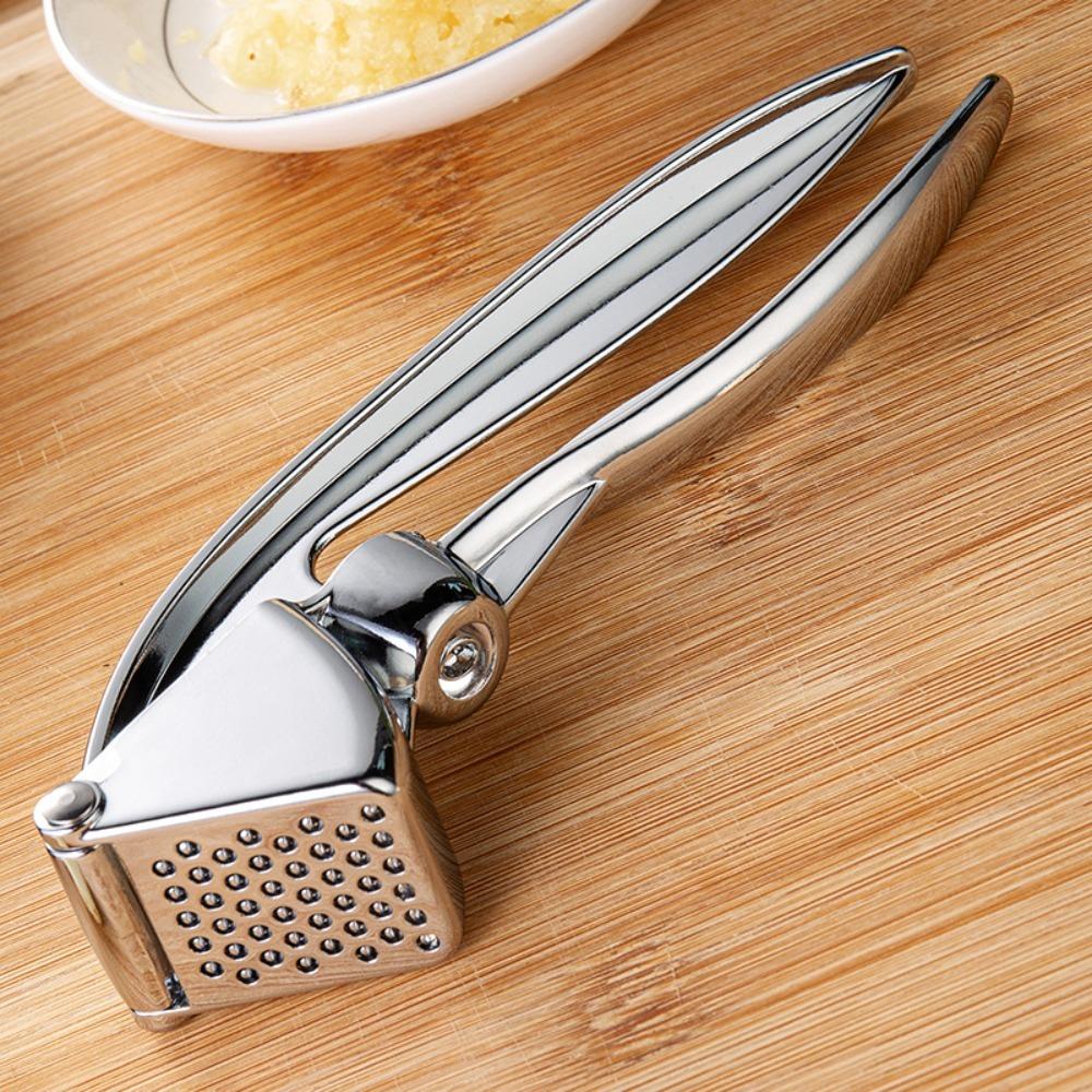 2 in 1 Garlic Press Rust-proof Garlic Squeezer Practical Garlic Masher  Olive