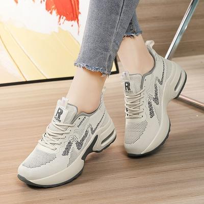 Skinny Shoes Thick-soled Air Cushion Shock Absorption Casual Shoes Breathable Soft-soled Inner Height-increasing Sports Shoes Non-slip Running Shoes