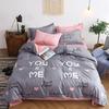 Cotton Bedding Set 4pcs with  Cover Bed Sheet Pillowcase Children Pastoral Flowers Bed Linen Set King Queen Full Twin Size