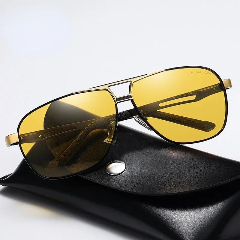 New Men Polarized Photochromic Sunglasses UV400 Protection All-Day Driving Sun Glasses for Day and Night Use