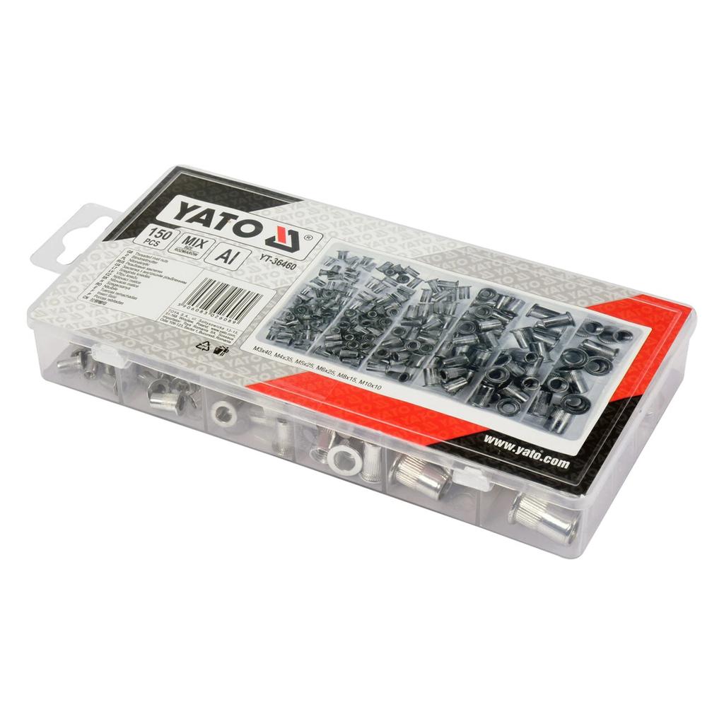 Yato Aluminium Rivet Nuts Set (Pack of 150)