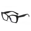 Fashion Cat Eye Large Frame Anti Blue Light Reading Glasses Men Women Retro Full Frame Color Blocked Decorative Presbyopia Eyeglasses