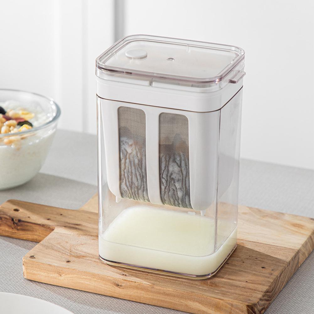 Yogurt Filter Homemade Greek Yogurt Maker with Lid Cheese Moisture Separator Stainless Steel Strainer Mesh Whey Separation Tool