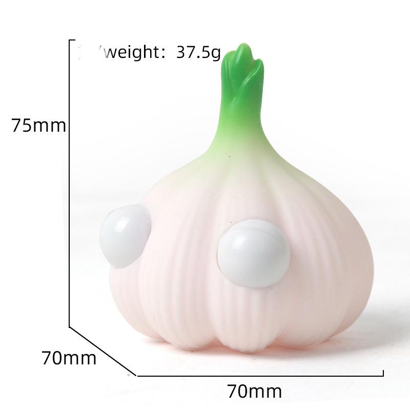 Neuheit Stressabbau Spielzeug mit herausquellenden Augen Gemüse Kneten Langsam zurückfedernde Silikonspielzeuge Autismus ADHS Kawaii Niedlich Quetschspielzeug