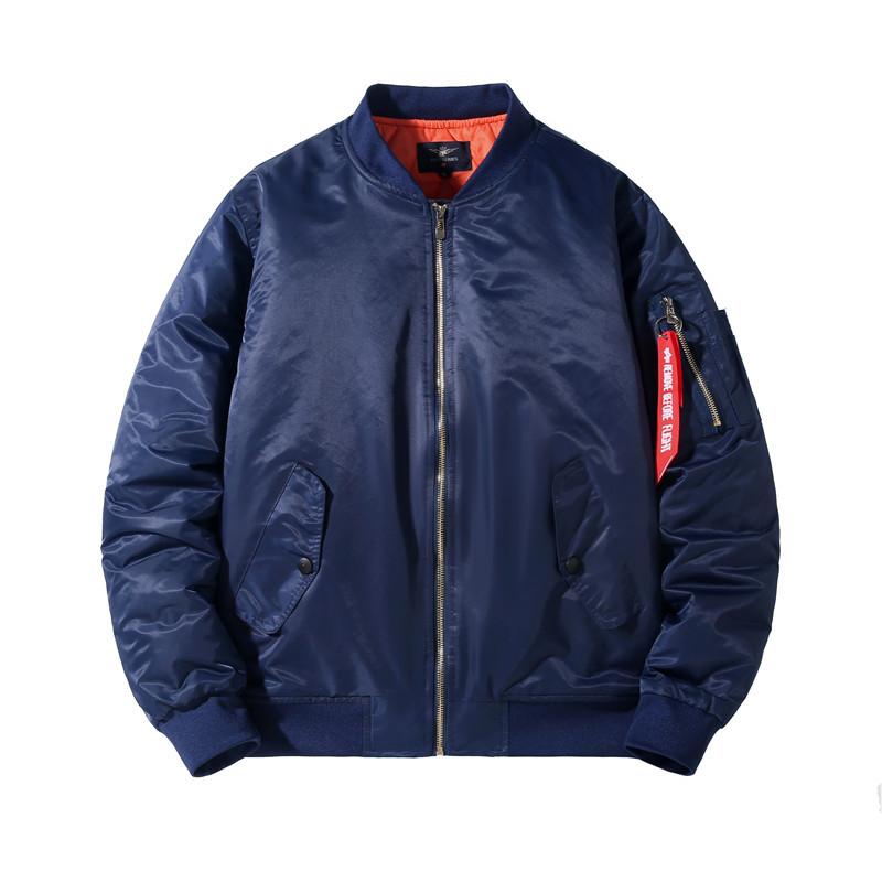 Men's Plus Size Sports Casual Air Force Stand-Up Collar Padded Jacket