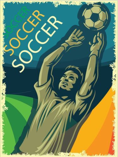 

Metal plaque vintage retro style Soccer Goalkeeper Classic tin door signAluminum 20x30cm（7.8x11.8inch）