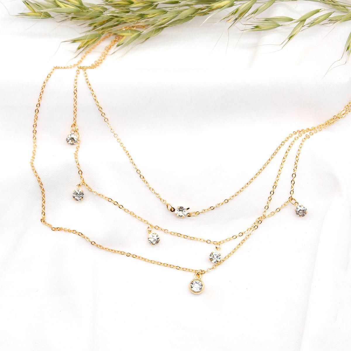 

Fashion Accessories Volkswagen Level Rhinestone Pendant Collar Necklace золотой