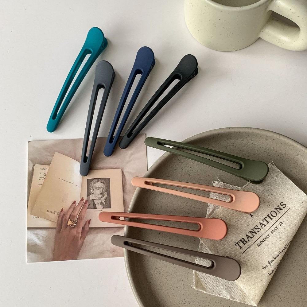 2pc Fashion Big Solid Hairpin Hair Side Clips for Girls Women Ladies Daily Functional Makeup Hair AccessoriesTool