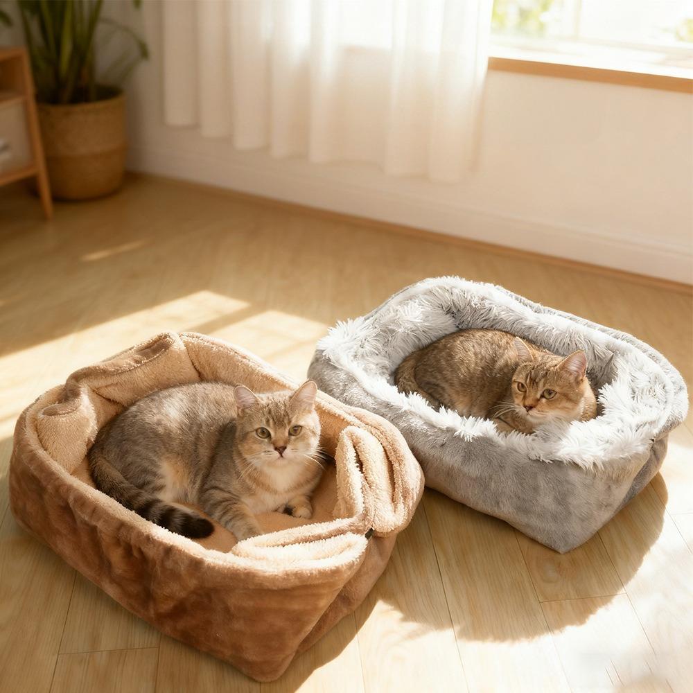 Bed for Cats Pet Products Cushions Kitten Winter Accessories Dog All Houses Supplies Things Accessory Habitats Basket House Beds