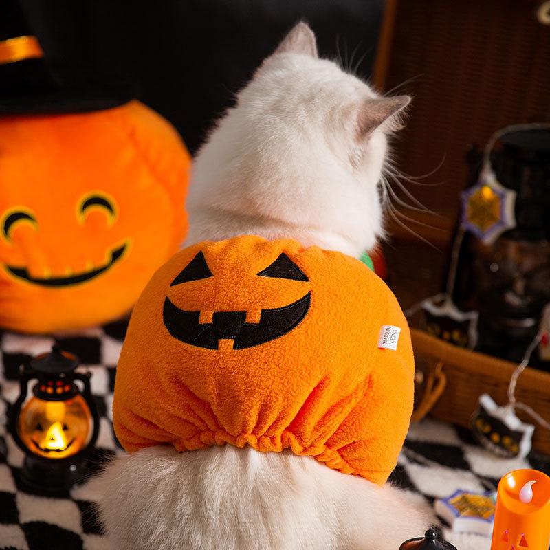 

Pet clothes Halloween jack-o-lanterns costume kitten funny teddy bear christmas teddy cat costume XL (recommended weight 13-9kg)