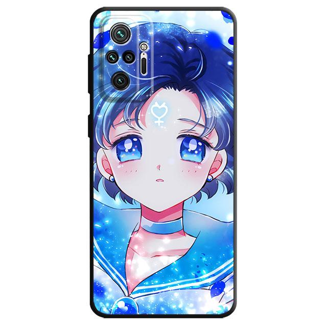 Husa de telefon pentru Redmi Note 9 11S 9S 11T 11 Pro 8T 10 Lite 7 10S 8 Husa moale TPU rezistenta la socuri Anime japonez Kawaii Sea Moon