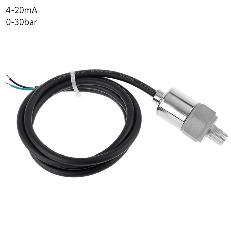 1/8" Pressure Transducer 1/8 Input 8-32V 24V Output 4-20mA Stainless Steel Pressure for Oil Air Water