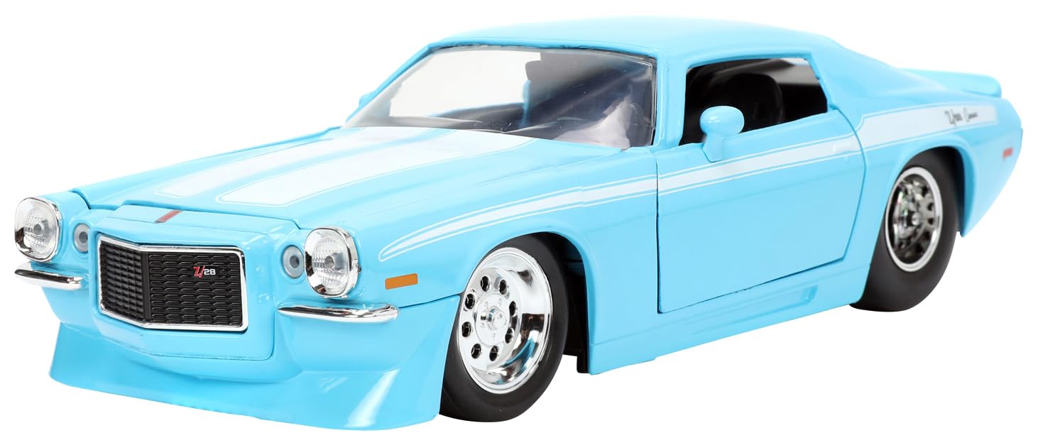 

Kyosyo Jada Toys BIGTIME MUSCLE 1971 Chevy Camaro Z28 Light Blue Finished Product 1/24