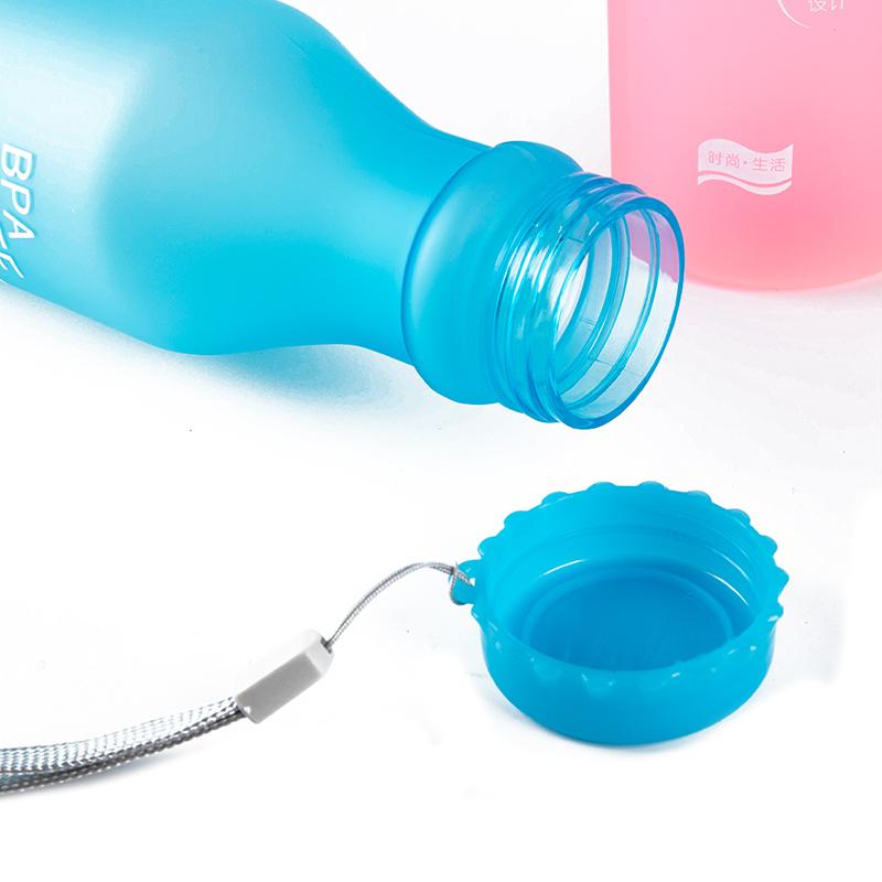 550ML Candy Color BPA Free Water Bottles Leak-proof Drinking Cup Kettle Outdoor Sports Water Bottle for Travel Running Camping