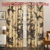 2D FLAT PRINTING 2pcs Curtains (Without Rod) Pirate Ship and Skulls Chic Light Filtering Curtains Durable Polyester Curtains
