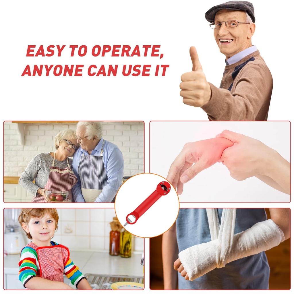 1 st justerbar flasköppnare, flera utdragbara magnetiska burkgrepp, köksprylar för svaga händer och seniorartrit