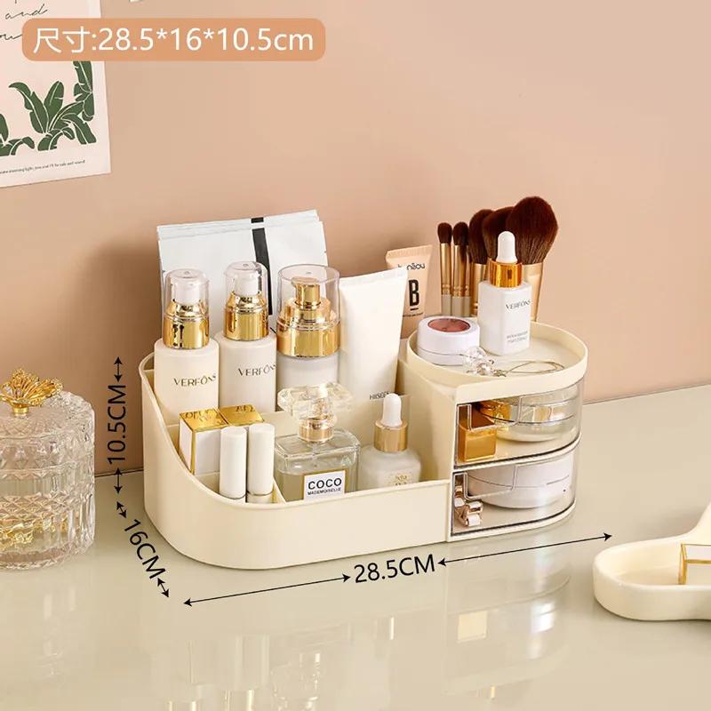 Cosmetic Storage Box Large Capacity Makeup Drawer Organizer Jewelry Nail Polish Makeup Container Desktop Sundries Storage Box