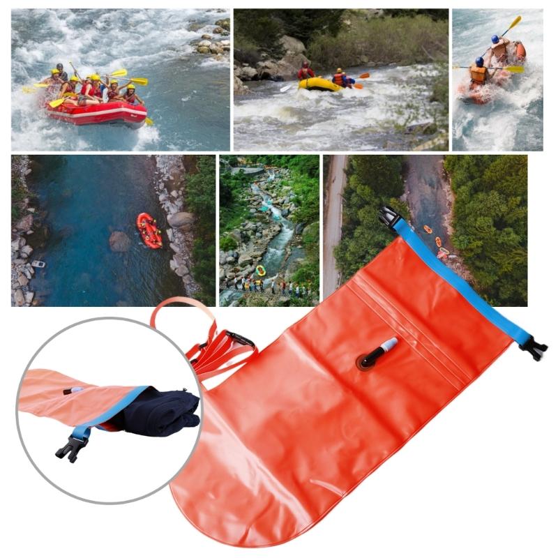 Swim Safety Tow Float Dry Bag, Inflatable PVC Float with Adjustable Waist Belt