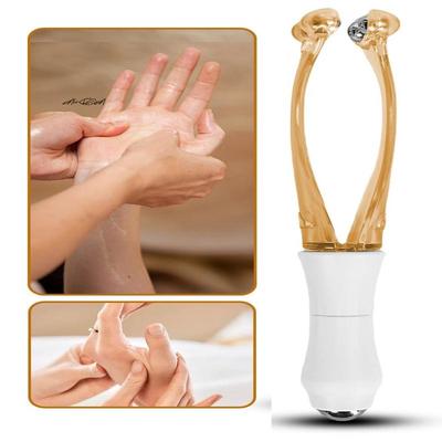 Dual Head Finger Massager Roller with Magnetic Beads for Hand Joint Tiger Mouth Acupoint Fatigue And Inflammation Relief