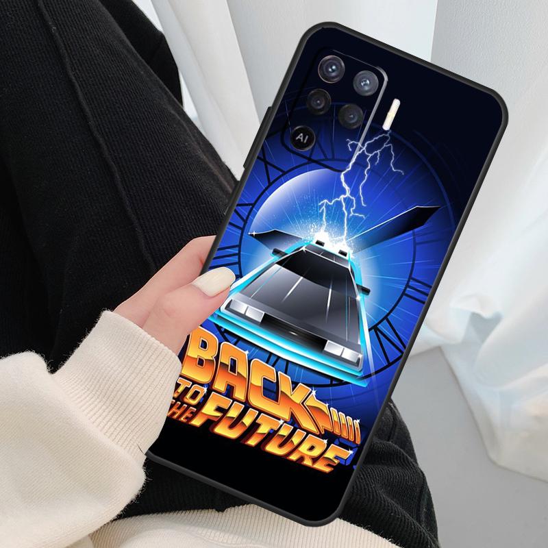 Back To The Future Time Machine Case For OPPO A54 A74 A94 A83 A91 A93 A5 A9 A31 A53 2020 A15 A52 A72 Find X5 X3 Pro Cover