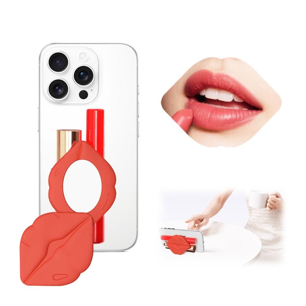 Lips Shaped Phone Lipstick Holder Silicone Phone Protective Case Mobile Phone Case  Women Girls