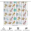 Space Exploration Shower Curtain Cartoon Print Bathroom Decor Set Cute Space Ship, Planet Earth Moon Design For Kids