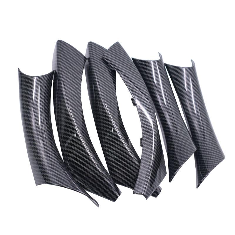 Für BMW 3 Serie E90 E91 E92 316 318 320 325 328i 2004-12 Carbon Textur Auto Innen tür Armlehne Griff Pull Rahmen Abdeckung
