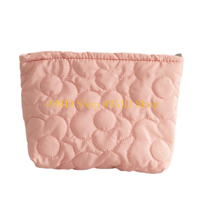 

49MD Large Capacity Travel Cosmetic Bag Nylon akeup Bags Toiletry Pouches Perfect for Storing Cosmetics and Brushes розовый