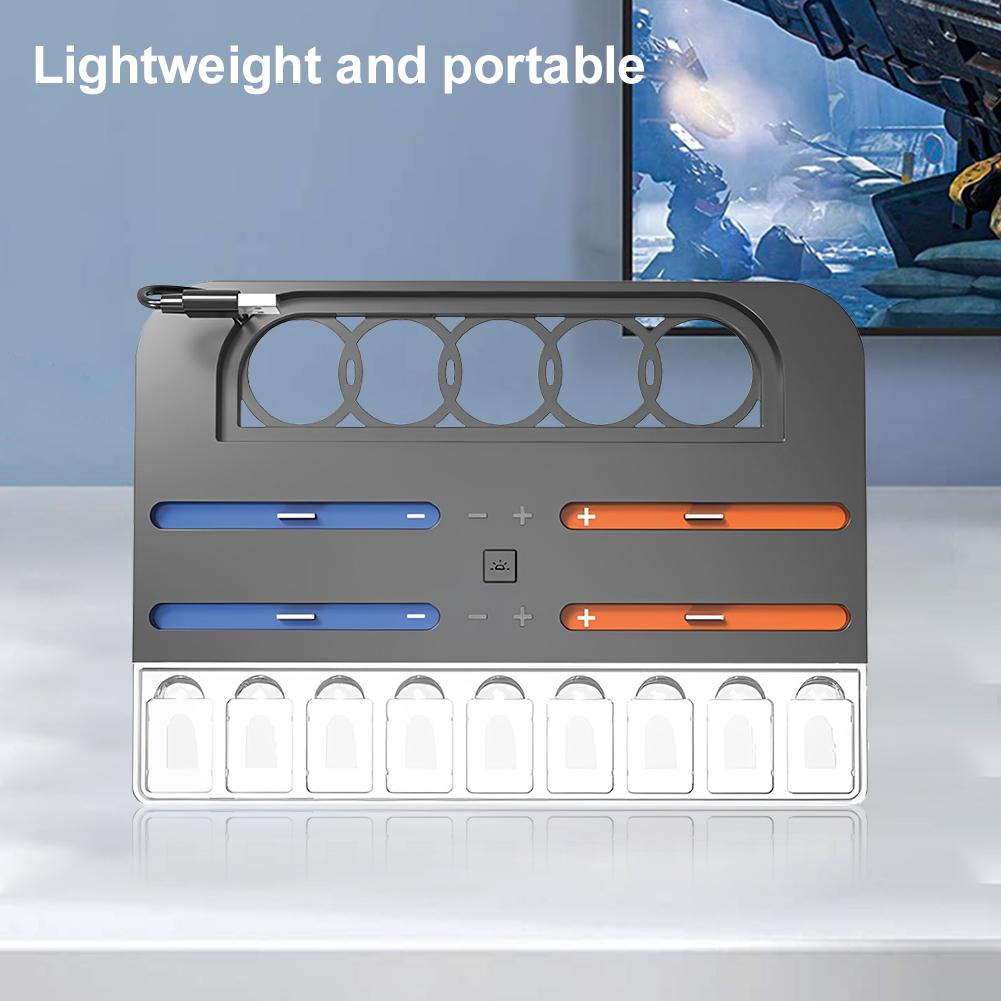 Charger Dock for Switch 2 for Joycon Controller Game Console Cooling Stand Charger Stand Station with 9 Game Card Slots Charger