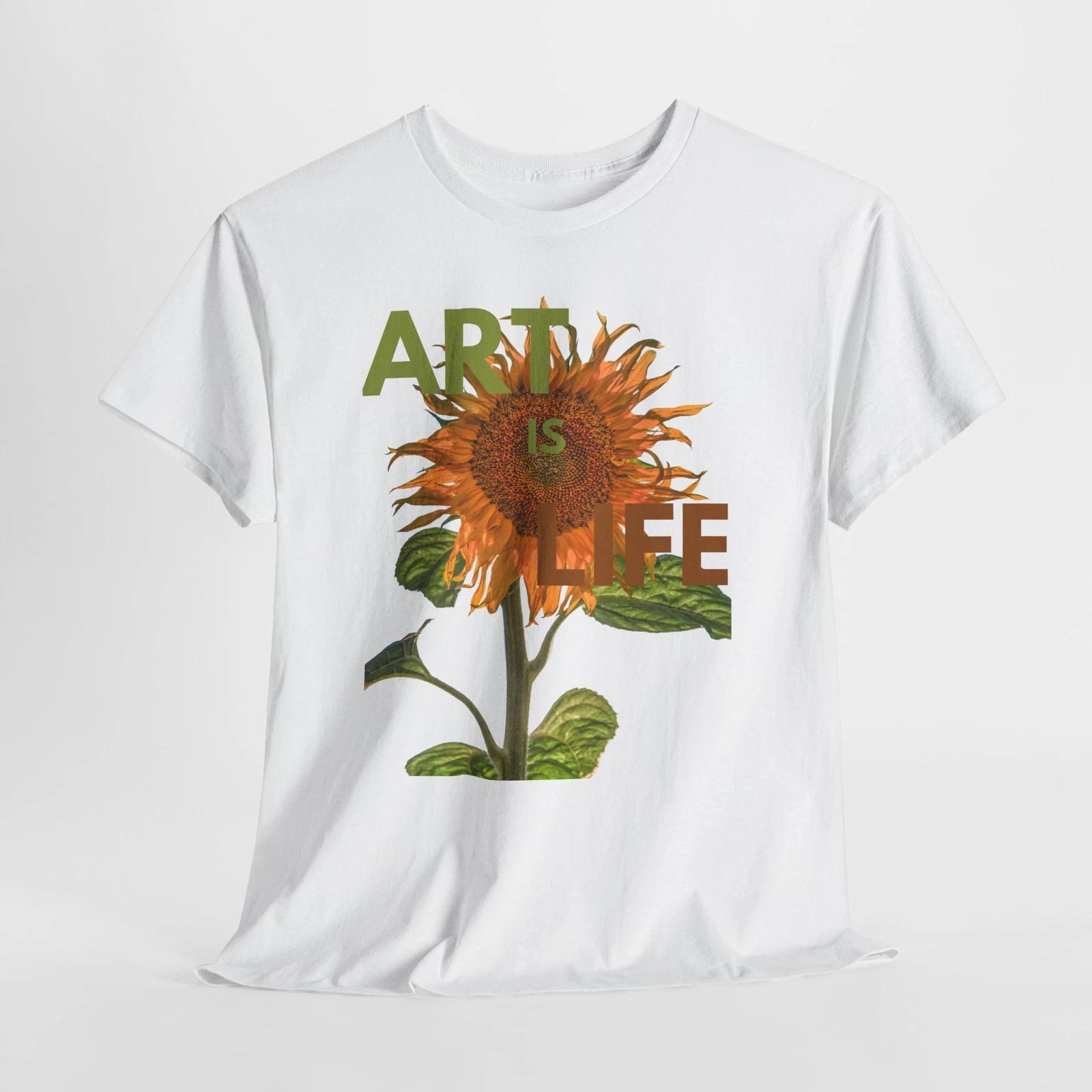 

Art is Life Sunflower Tee, Unisex Cotton T shirt, Floral Graphic Tee, Gift [...] 2XL