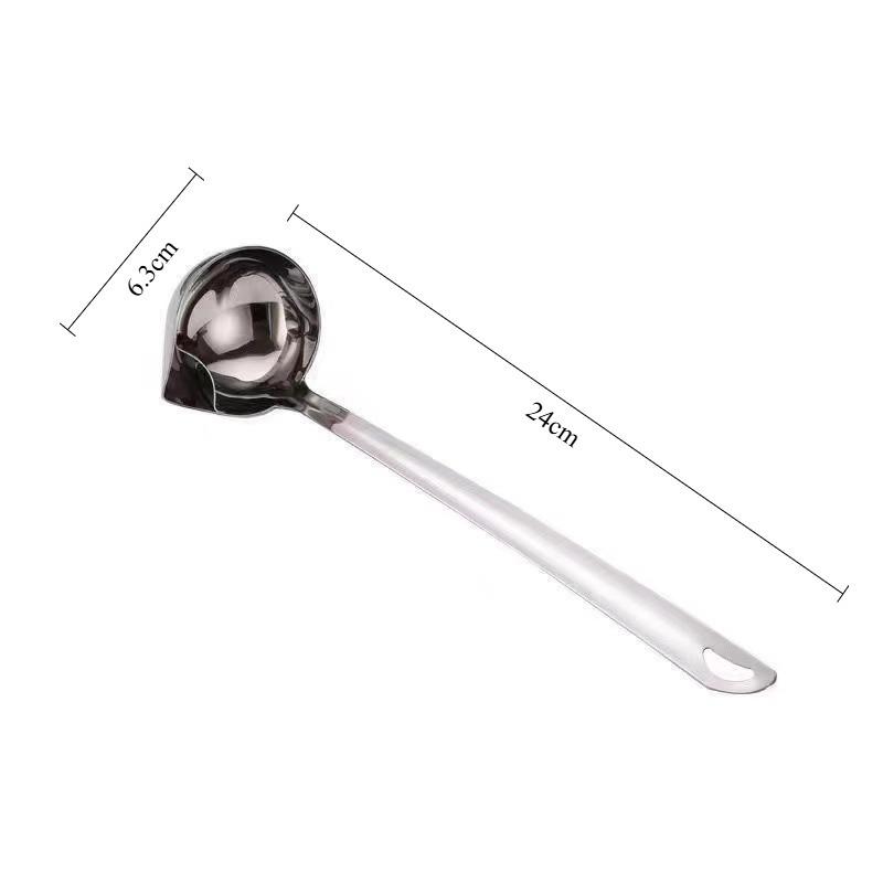 Oil Soup Isolation Spoon 304 Stainless Steel Filter Oil Spoon Oil separator spoon [1 pack]