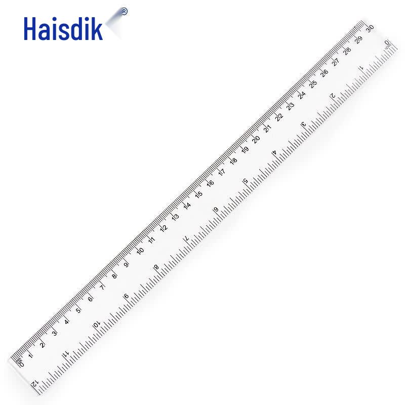 HAISIDICK HKCL-344 Plastic Straight Rulers, 30cm, 5-Pack 30cm