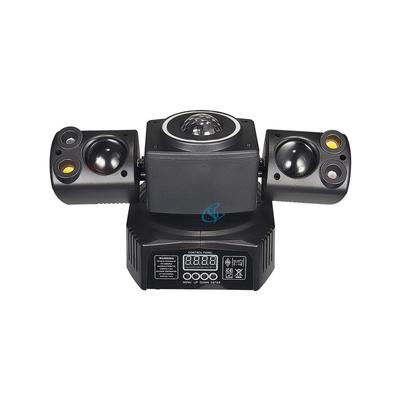 Mini LED Double Head Laser Beam Moving Head Light Stage Lighting Remote Control With Colorful Magic Ball For DJ Sound Party