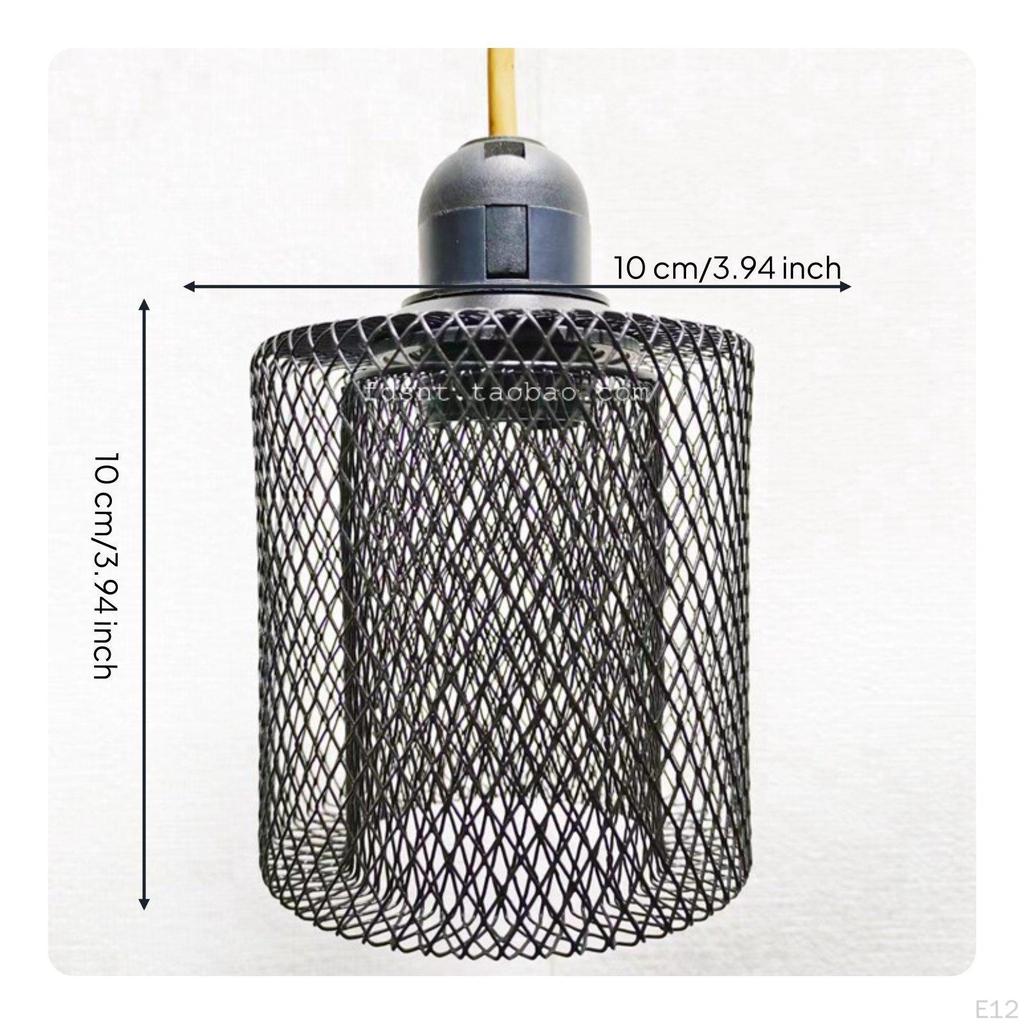 Double Layer Lamp Cage Retro Design Metal Mesh Lampshade Hollow Iron for Restaurant