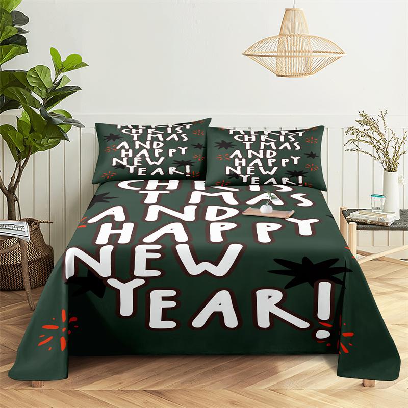 Christmas Bed Sheet Set Bedding Set Bed Flat Sheet Christmas Decorations Girl Bedsheet Bedding King Bed Sheets and Pillowcases