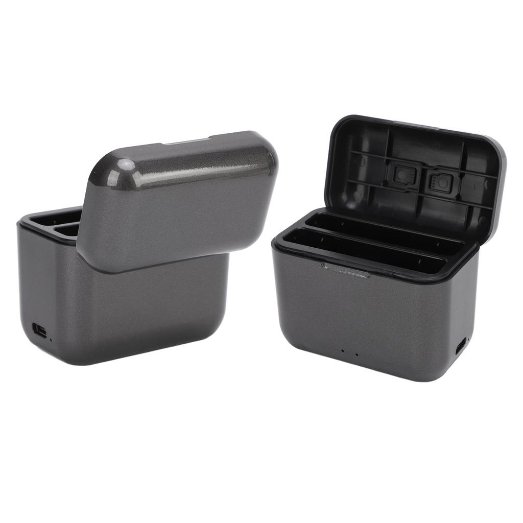 Battery Charger for X4 Action Camera Fast Charging Dual Battery Charger Hub with Micro Storage Card Slot LED Indicator
