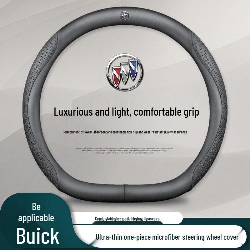 Buick Steering Wheel Cover - Genuine Leather for Envision, Regal, LaCrosse, Verano, GL6, Encore