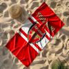 Arsenal F.c. Customize Text Beach Towel High Absorbency & Quick-Dry Suitable for Sports Travel Swimming Yoga Bathroom Beach And Pool