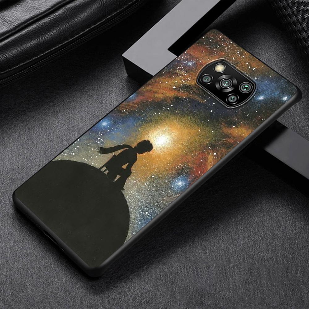 Little Prince Anime Space Case for Xiaomi Poco X3 NFC M3 X4 Pocophone F1 M4 Pro F4 F3 GT Black TPU Phone Cover Redmi Note 11 9S