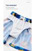 Boys' Quick-Dry Sun Protection Two-Piece Swimsuit with Printed Short Sleeve and Beach Pants