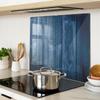 Tempered Glass Kitchen Splashbacks With Graphics Blue 2X30X52 Cm