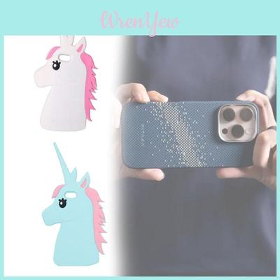 Iphone Silicone Case With 3d Relief Unicorn Pattern For Antidrop And Scratch Protection
